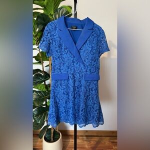 Tahari Blue Lace Dress